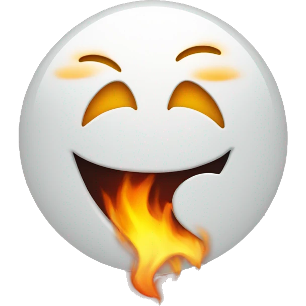 smiley and fire emoji