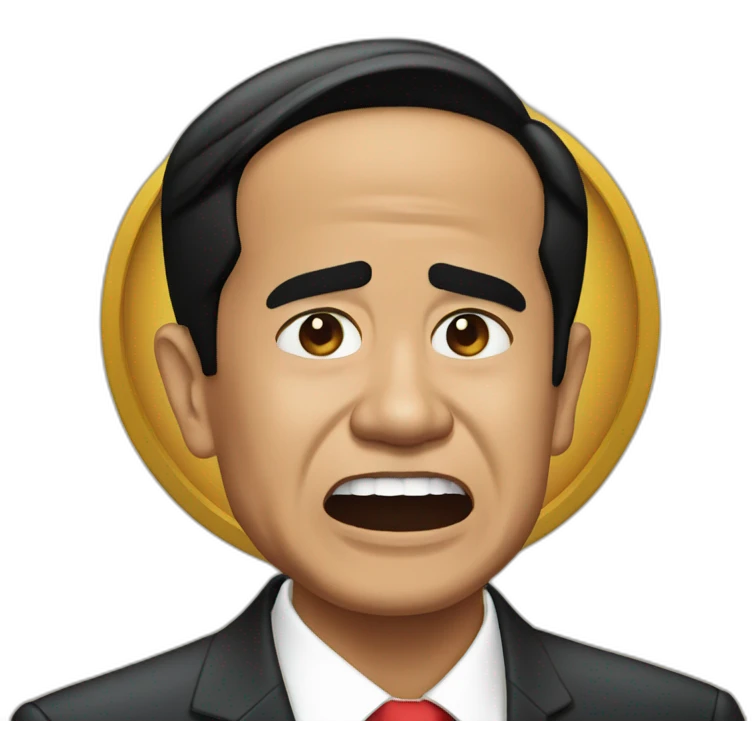 crying emoji president Jokowi emoji