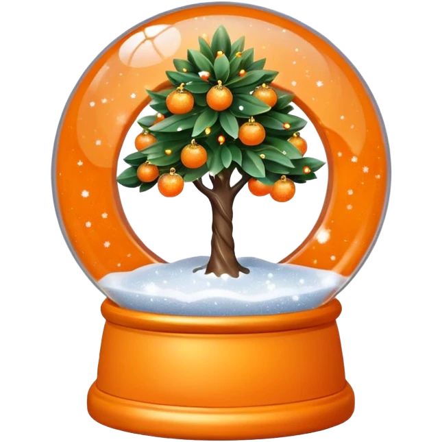 Orange Snow Gloebe emoji