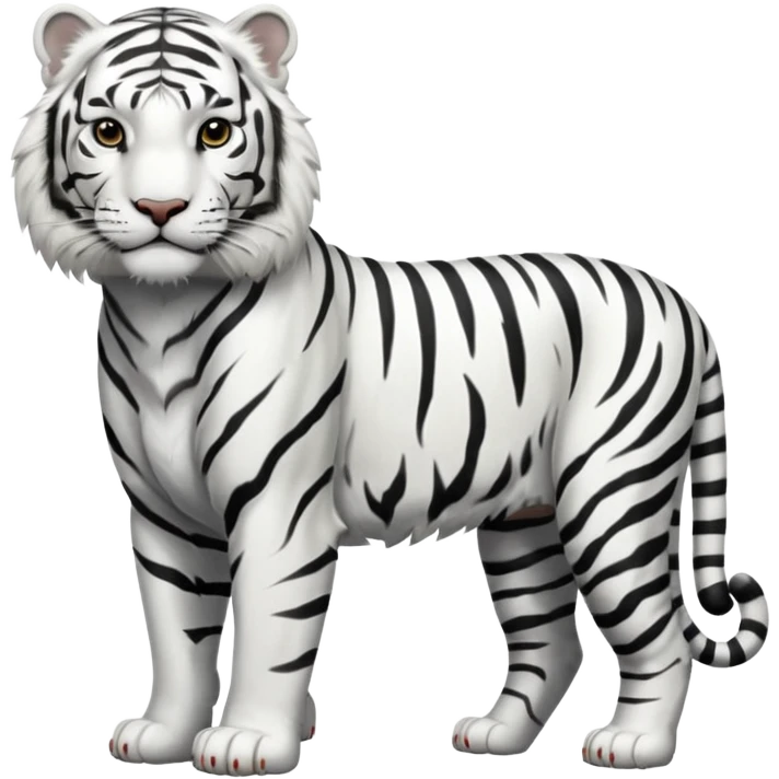 White tiger standing emoji