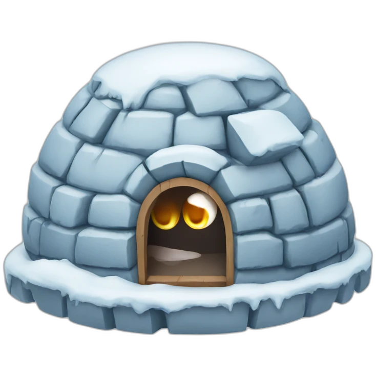 igloo with two eyes emoji