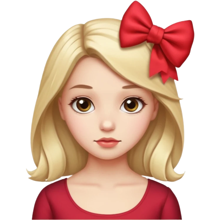 Side eye with bow emoji