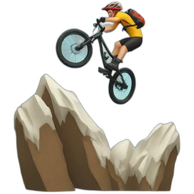 Mountain bike jumping emoji