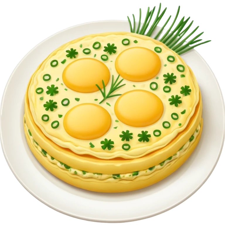 Omelet with chives  emoji