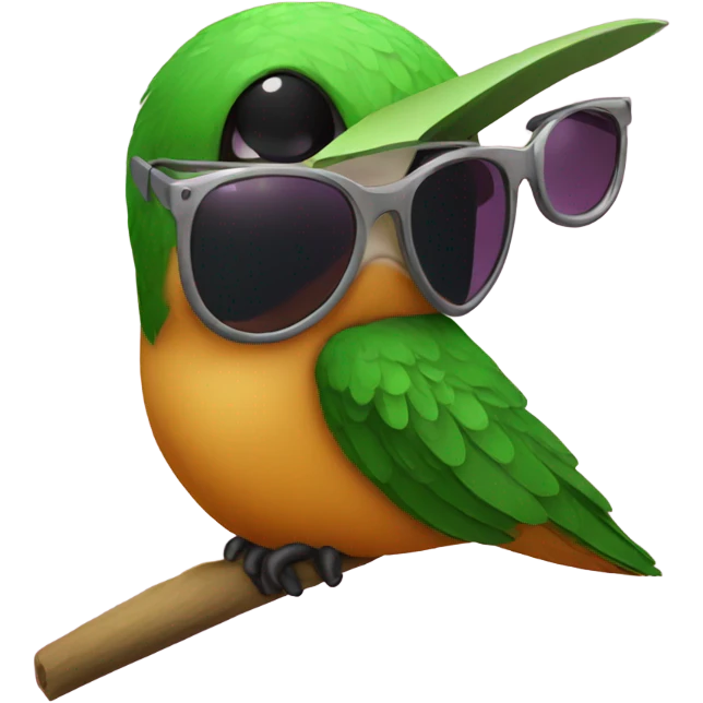 Hummingbird with sunglasses  emoji