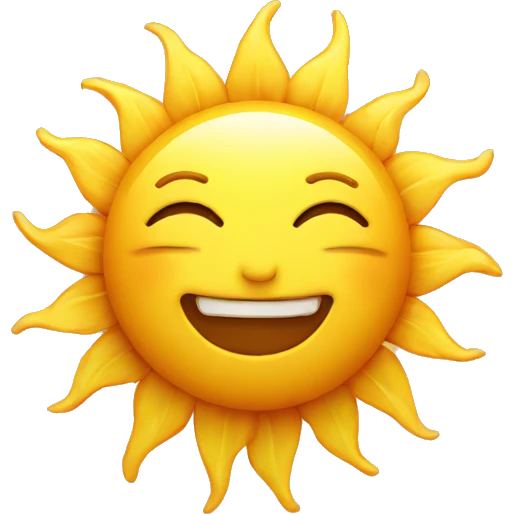 sun with a face emoji