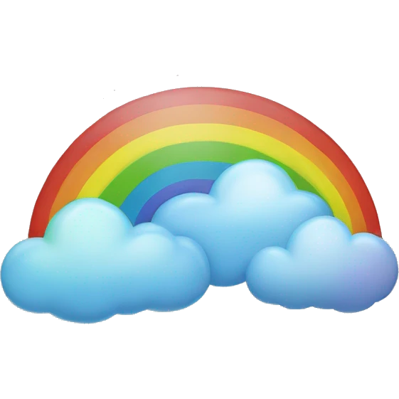 Rainbow clouds in the sky emoji