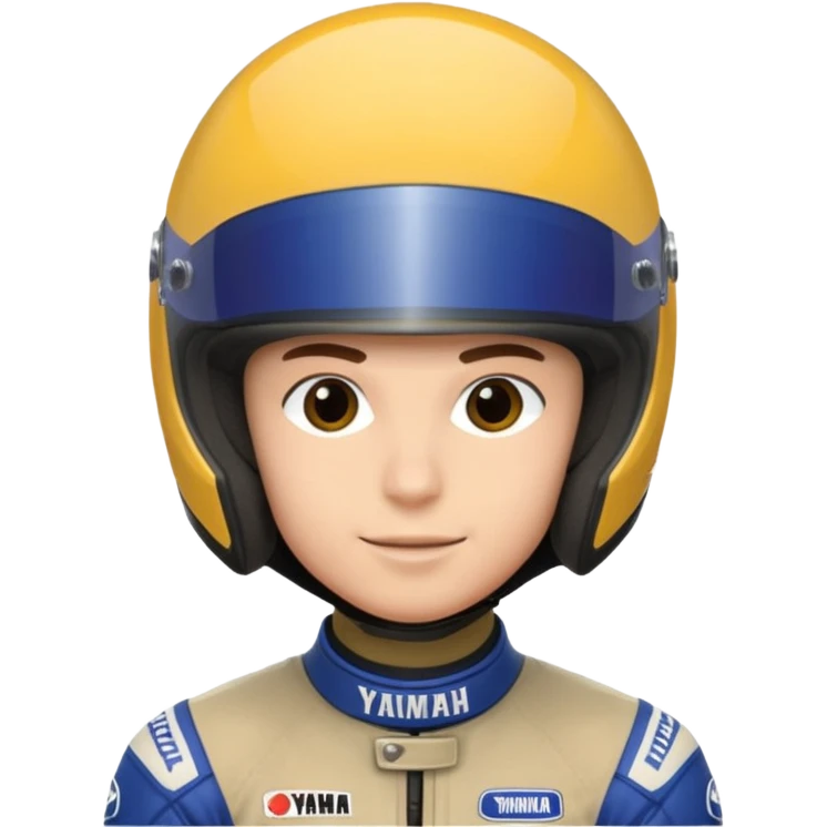 yamaha motorcycle racer with full face helmet emoji