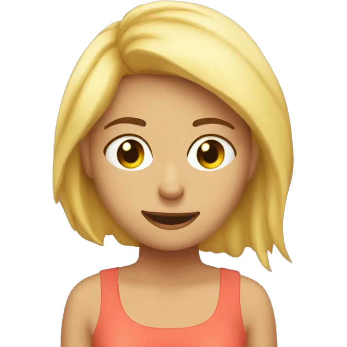 Chica rubia durmiendo  emoji