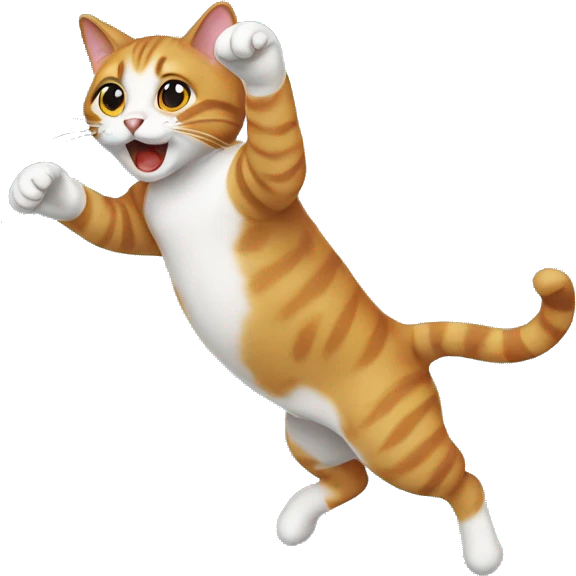 cat doing backflip  emoji
