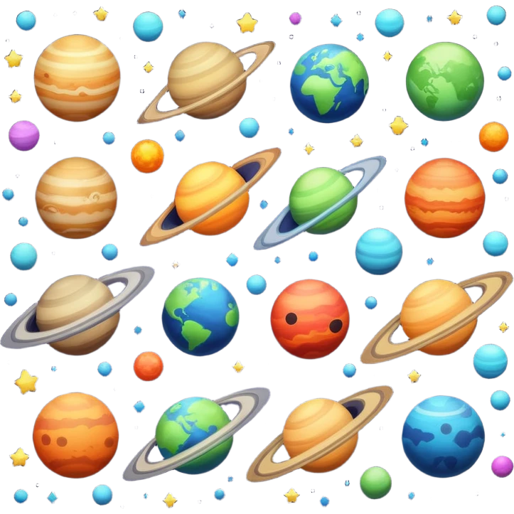 space, planets emoji