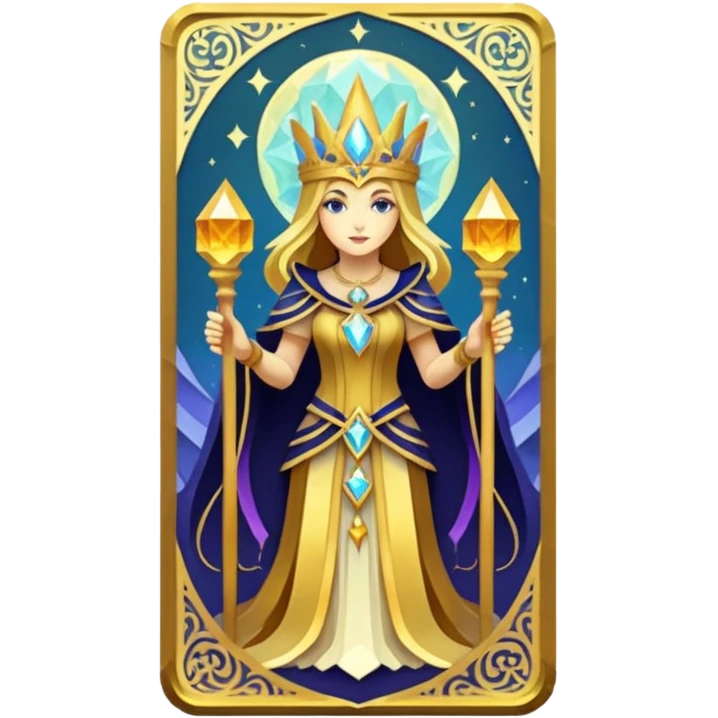 fantasy magic tarot card low poly emoji