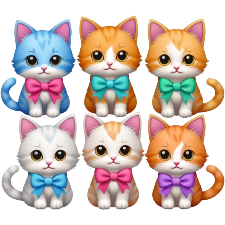 Gatinhos com laço  emoji
