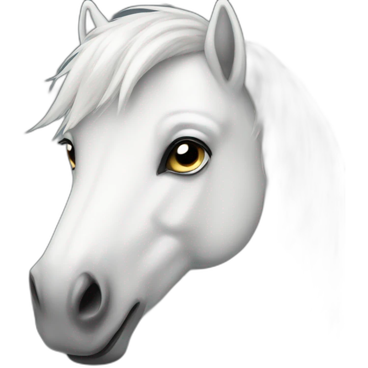 White pony emoji