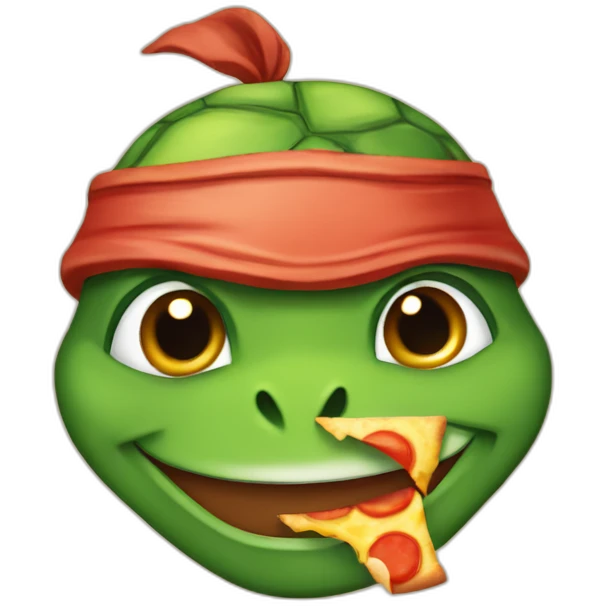 Ninja turtle pizza emoji