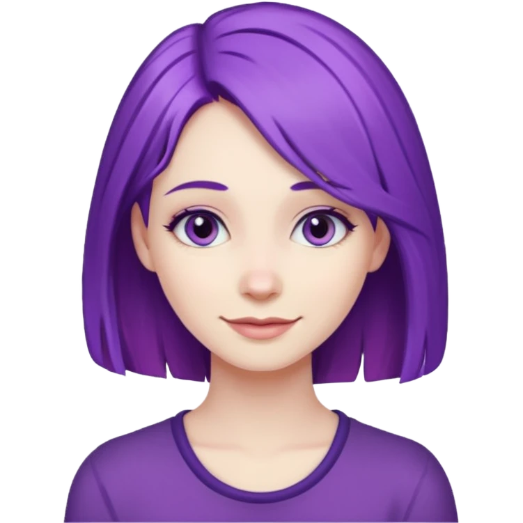 woman with purple hair emoji