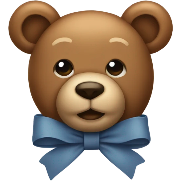 Teddy bear bow emoji
