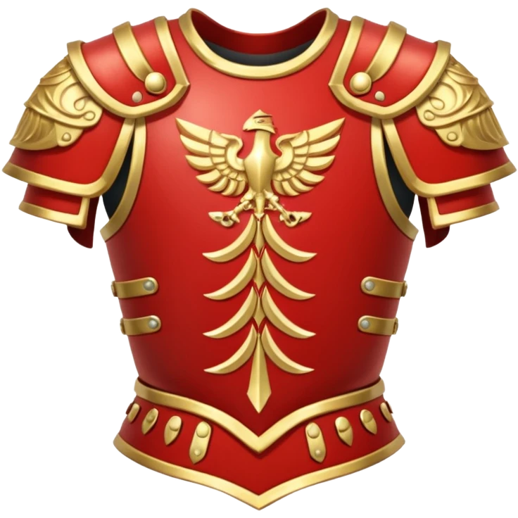 gold-red cuirass + twin blades. negative : characters emoji