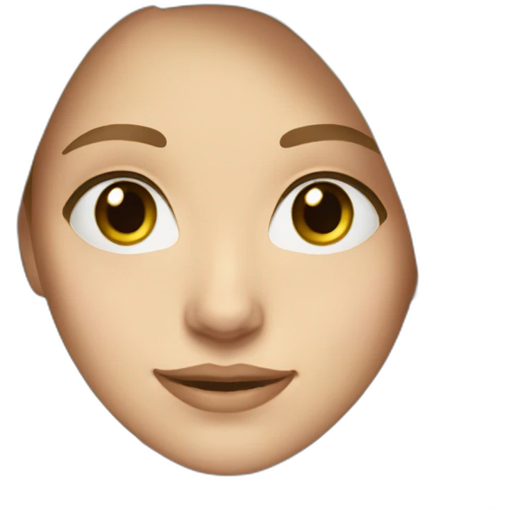 woman middle parting light hair, blue-green eyes emoji