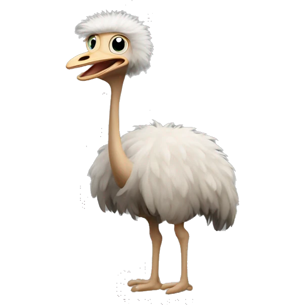 Ostrich farting  emoji