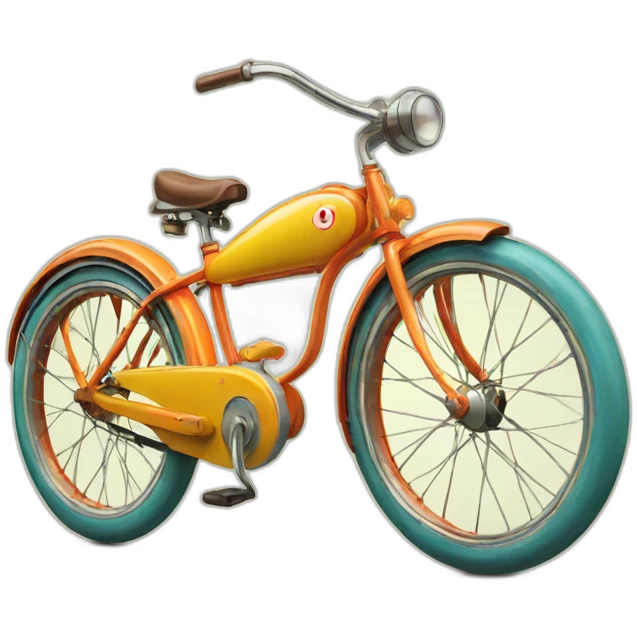 fun colorful vintage bike emoji