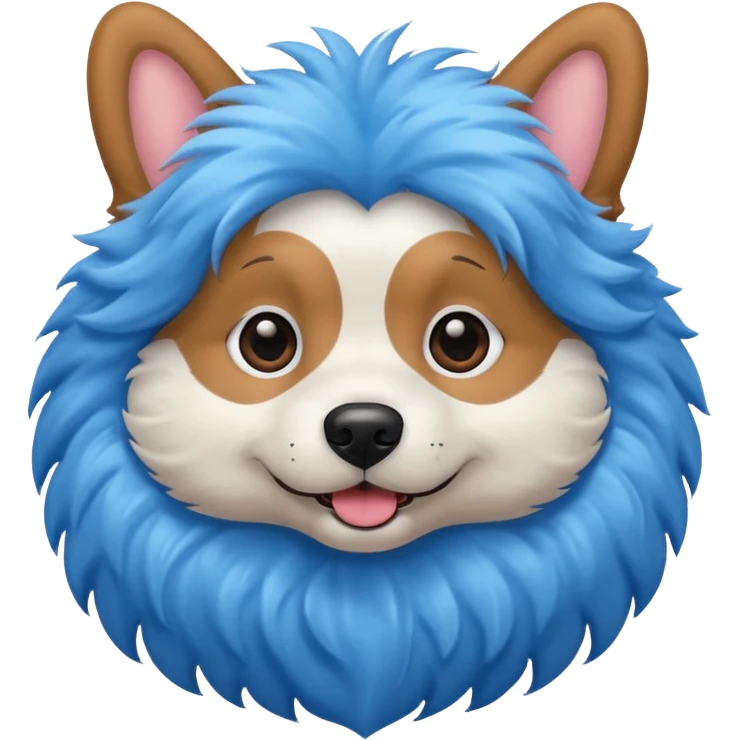 Dog blue emoji