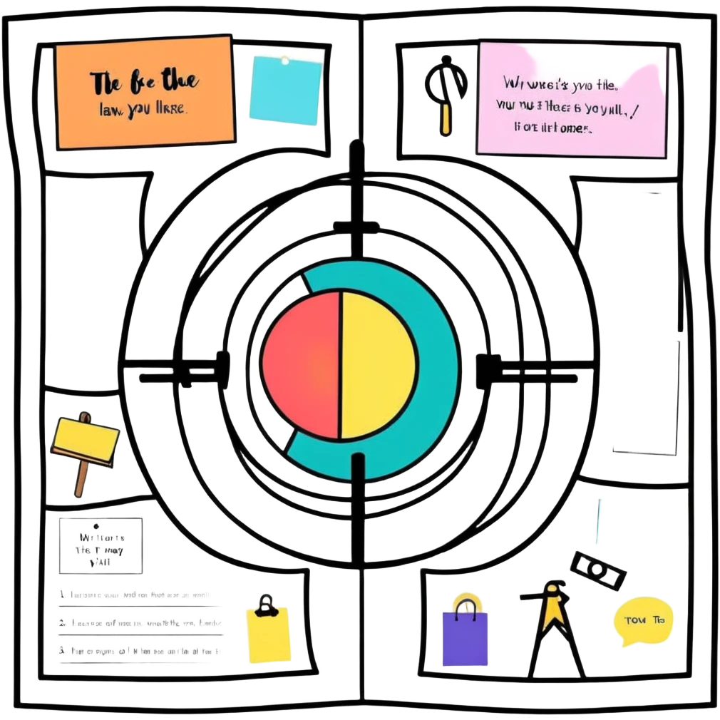 vision board with positive affirmations, law of attraction emoji