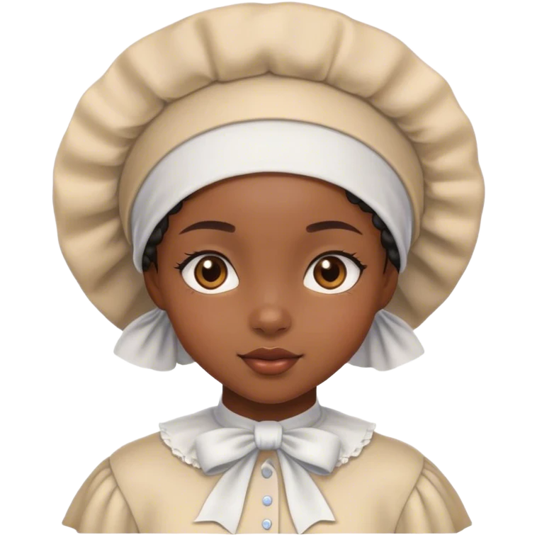 Black girl with bonnet  emoji