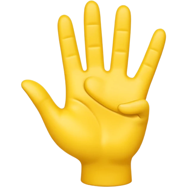 3D emoji-style icon of a yellow hand in the emoji style, making the hang loose sign.
 emoji