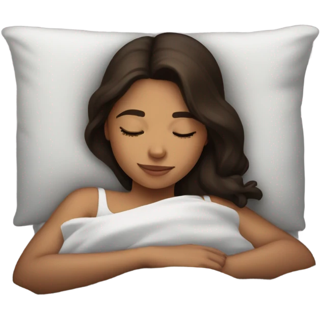 Brunette girl sleeping emoji