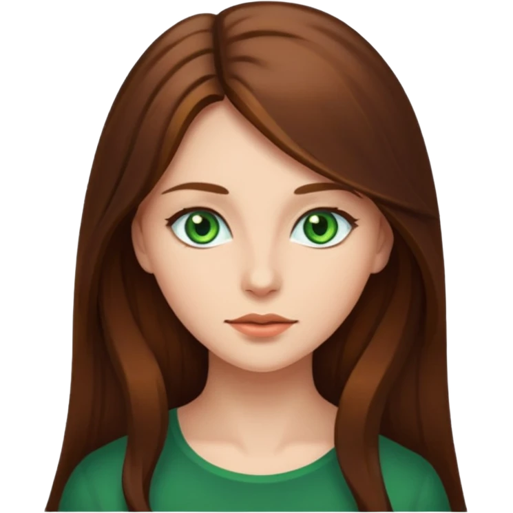 Woman long hair emoji