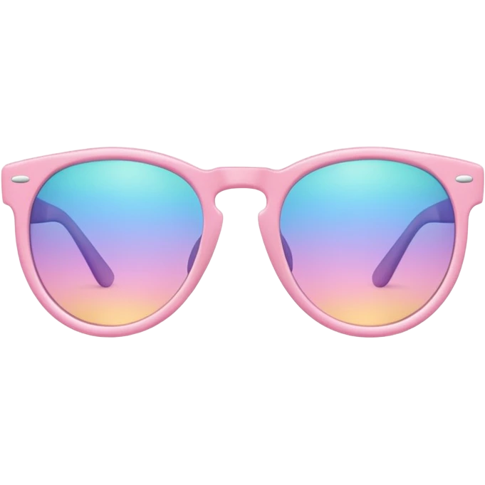 A colorful pair of Pastel sunglasses (aesthetic, loose object, apparel), seen from the side  emoji