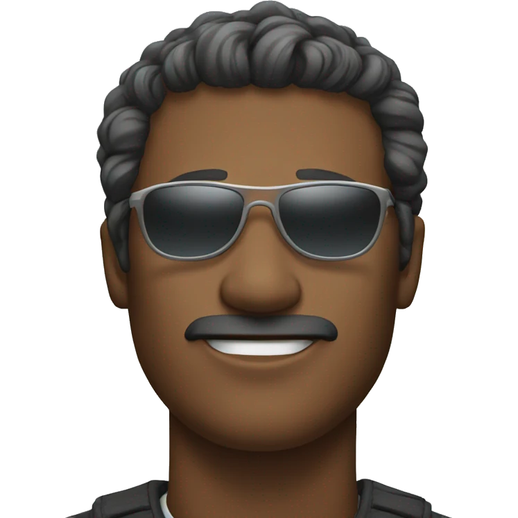 Man wearing sunglasses in front of clouds emoji