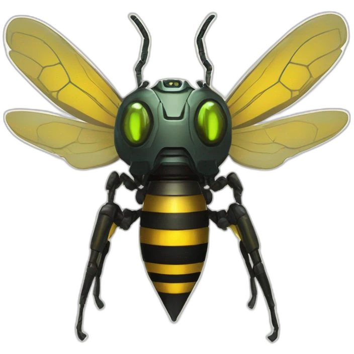 alien robotic bee creature  monster scifi roguelike rpg style inspired by slay thee spire emoji