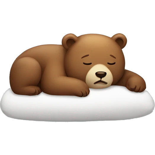 sleepy bear emoji