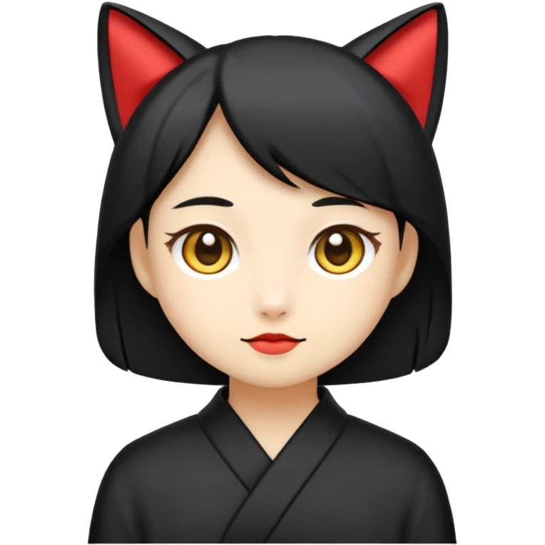 黑长发女生抱着一只火焰色的布偶猫 emoji