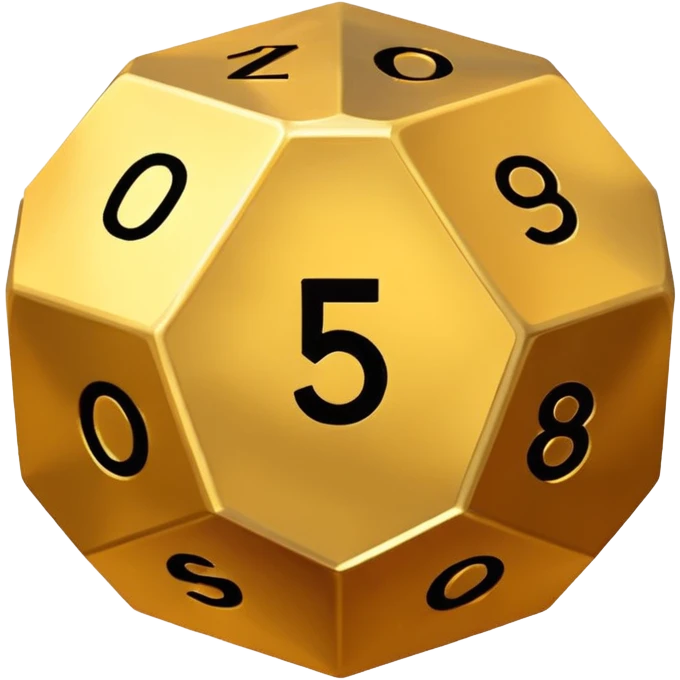 numbered dodecahedron emoji