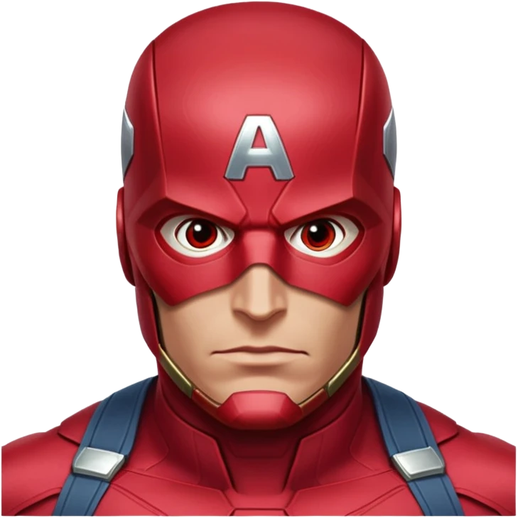 vision marvel red face  half body from captain america: civil war emoji