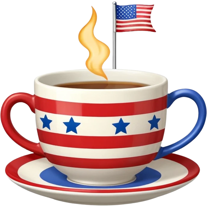 Usa flag teacup emoji