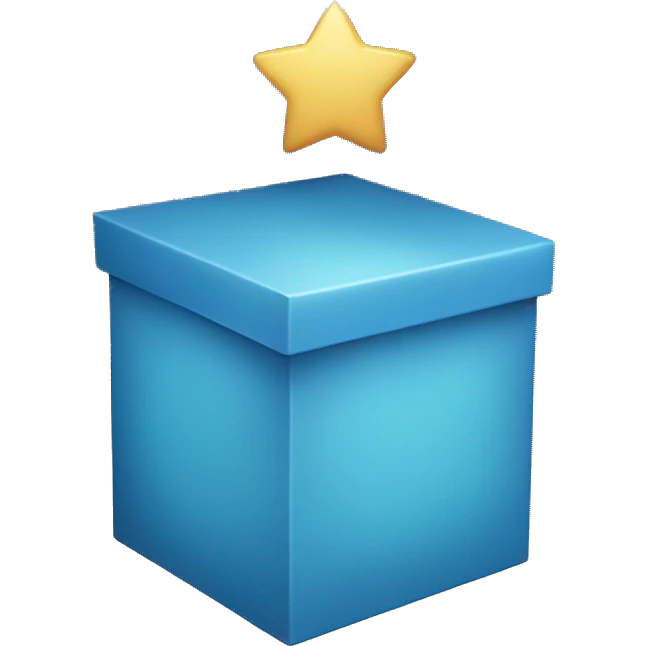blue box with stars emoji
