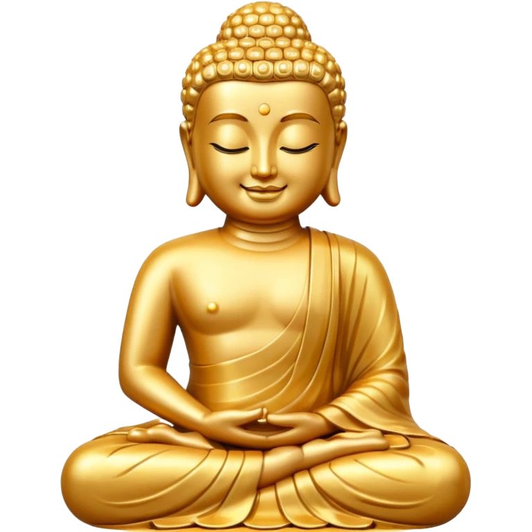 Buddha statue emoji modeled off the meditate emoji but Buddha themed emoji