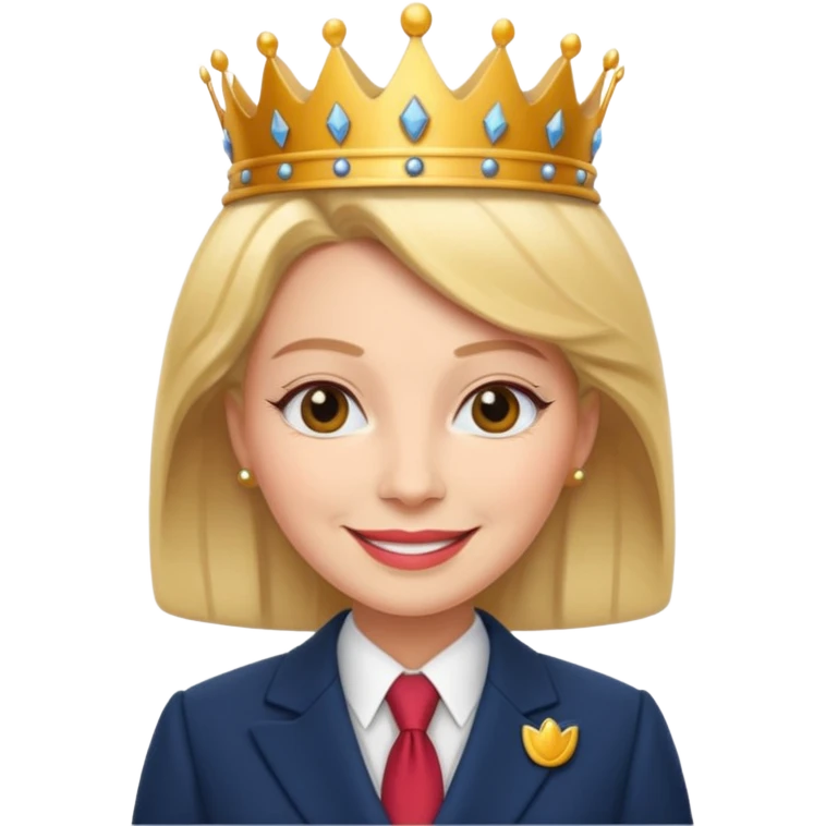 queen with suit emoji