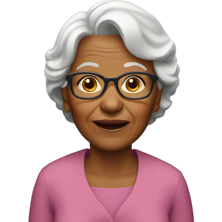 75 year old woman emoji