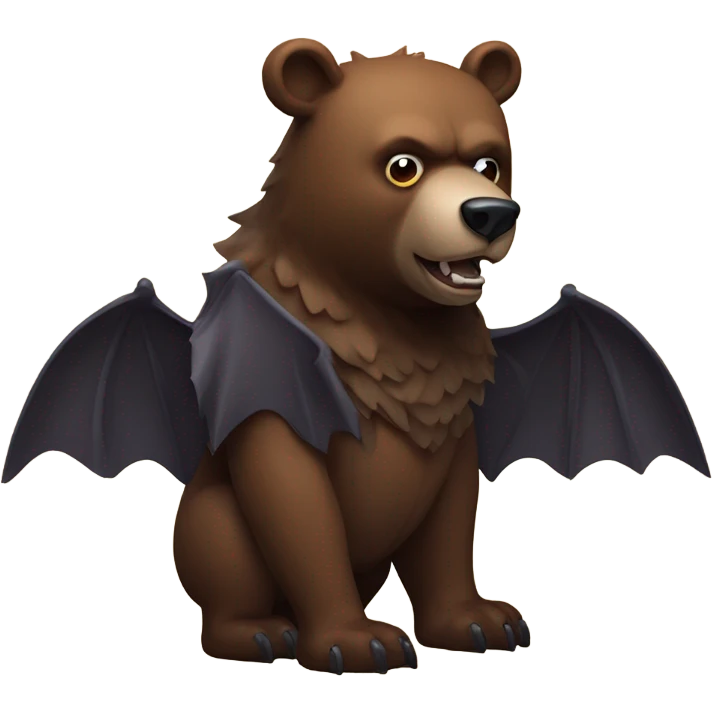 bear with wings of a bat emoji