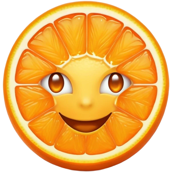 Cinematic Realistic Orange Emoji, Juicy and vibrant, with a bright, glossy skin that gleams in the light, revealing a slight texture from the natural pith. The orange segments peek through as the fruit radiates refreshing energy. Soft glowing outline, capturing the essence of a sweet, zesty burst of flavor in a perfect orange! emoji