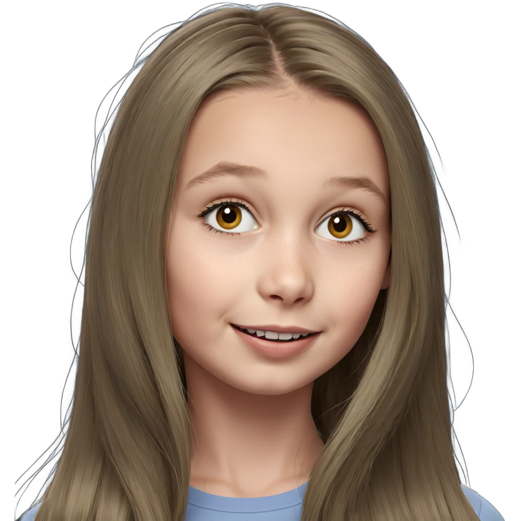 smiling girl with long hair emoji
