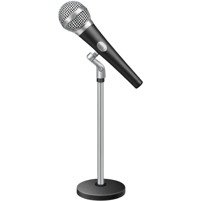 Microphone Stand white emoji