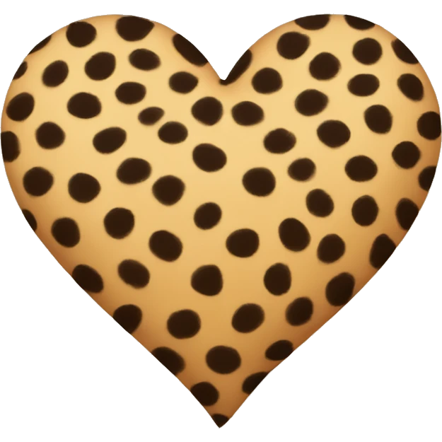 Cheetah print heart  emoji