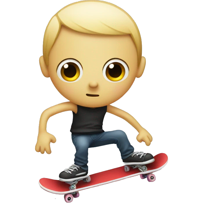 Skateur squelette emoji