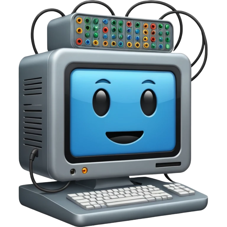 crazy computer emoji